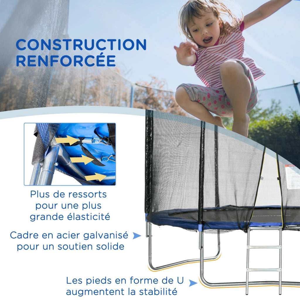 Trampolino da Giardino con Rete di Sicurezza ¨C zephmum ¨C ?305 cm