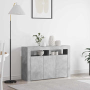 Credenza Grigio cemento 116 x 30 x 75 cm Legno multistrato 3333879