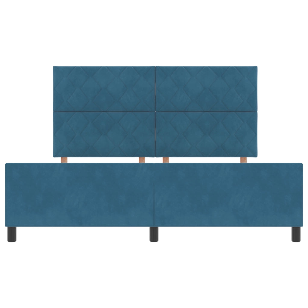 Letto Blu Scuro 180x200 cm Velluto