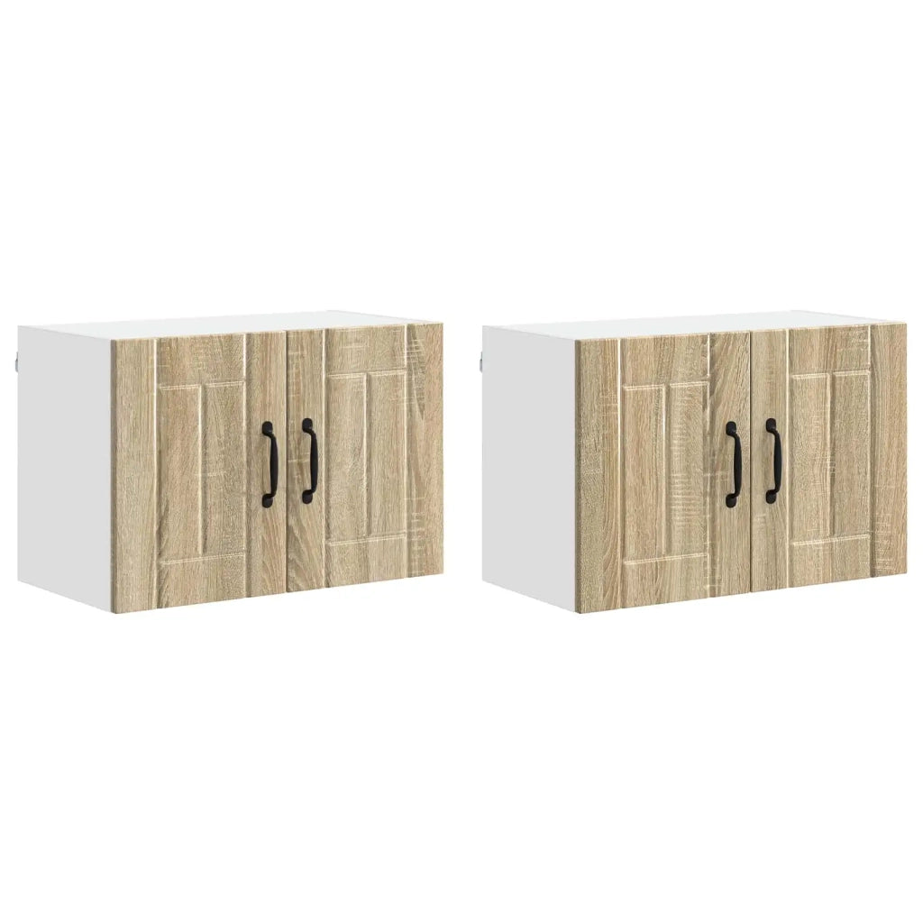 Armadi a pareti per cucina con porta Lucca 2 pcs Rovere Sonoma 884919