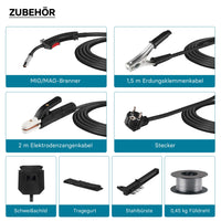 Saldatrice digitale IGBT 120A per saldatura MIG, MMA, FCAW, TIG