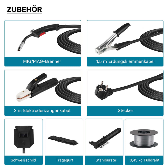 Saldatrice digitale IGBT 120A per saldatura MIG, MMA, FCAW, TIG