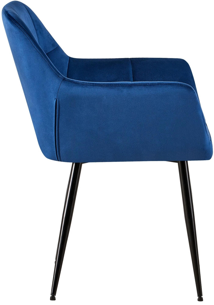 Sedia visitatore Emia Velluto,blu