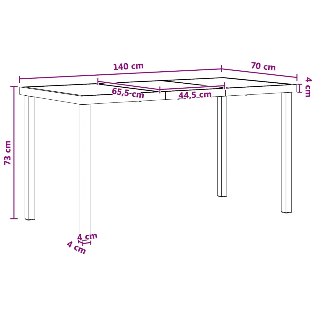 Set da Pranzo per Giardino 5 pz | Set Salotto da Giardino Nero e antracite