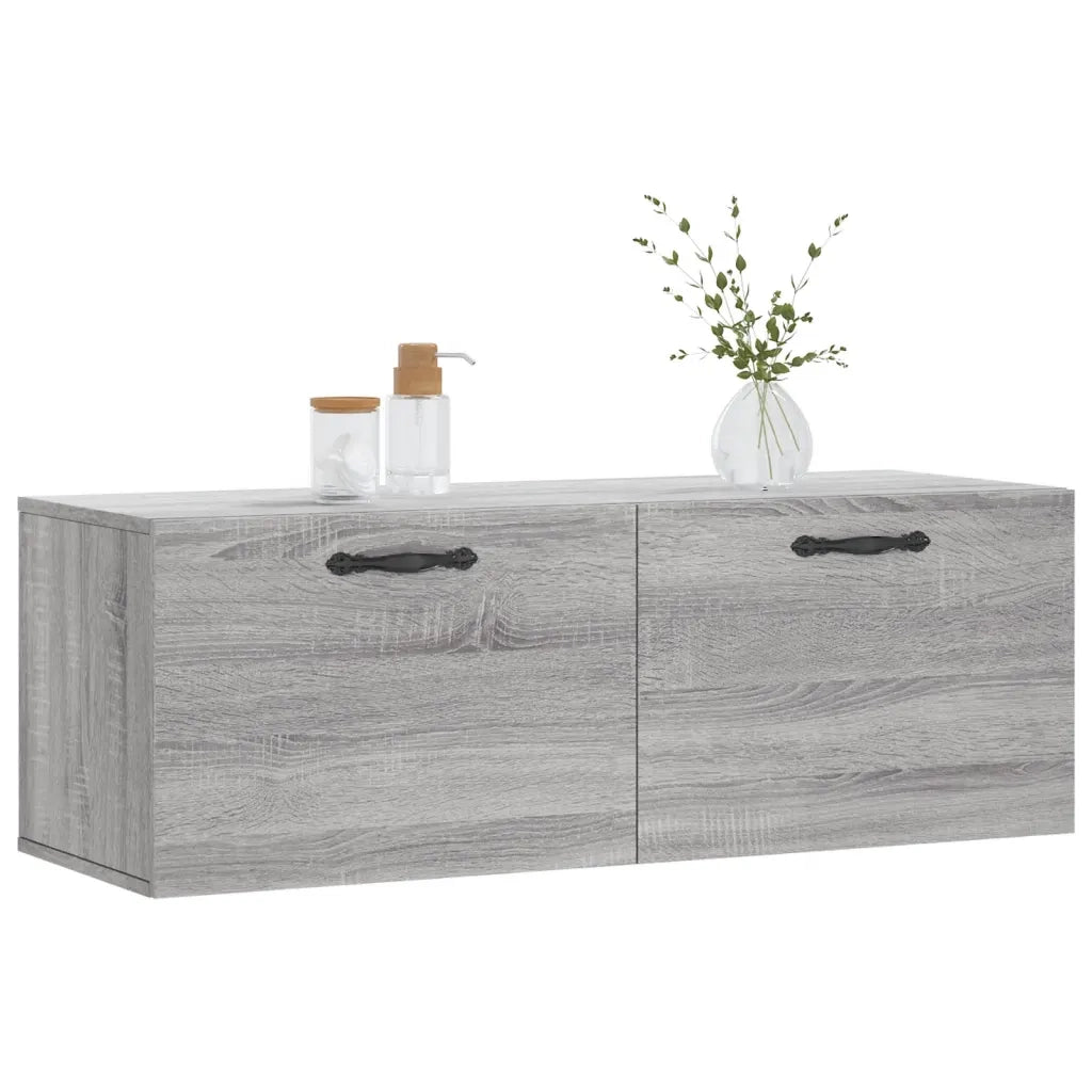 Mobile a Parete Grigio Sonoma 100x36,5x35 cm Legno Multistrato 830130