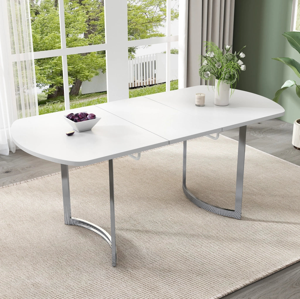 Tavolo da pranzo allungabile 140/180 x 80 cm in MDF bianco