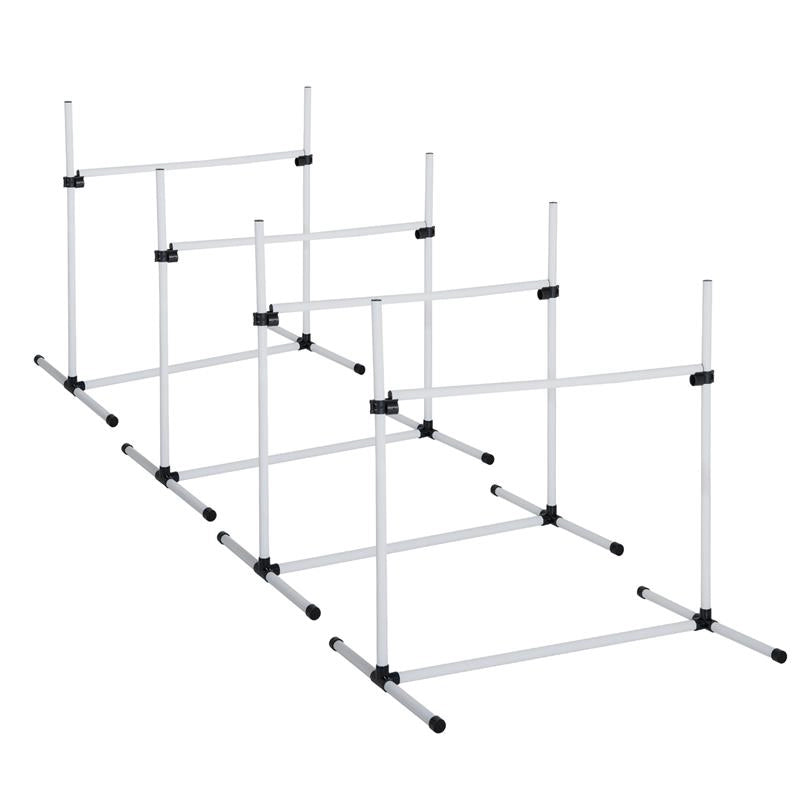 SET 4 OSTACOLI AGILITY DOG PER ADDESTRAMENTO CANI CON SACCA DI TRASPORTO