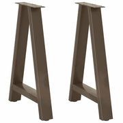 Set di 2 gambe per tavolo da pranzo a forma di A robuste e regolabili 60 x 72-73 cm design moderno acciaio nero 02_0057128