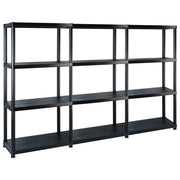 Libreria a 4 ripiani 130 cm in plastica nera 02_0000646