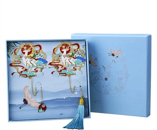 Leggii per libri 2 pezzi - Indicazioni per libri vintage - Leggii per libri metallici - Pennarelli dorati - Scatola regalo - Per donne/bambini - Indicatore per libri