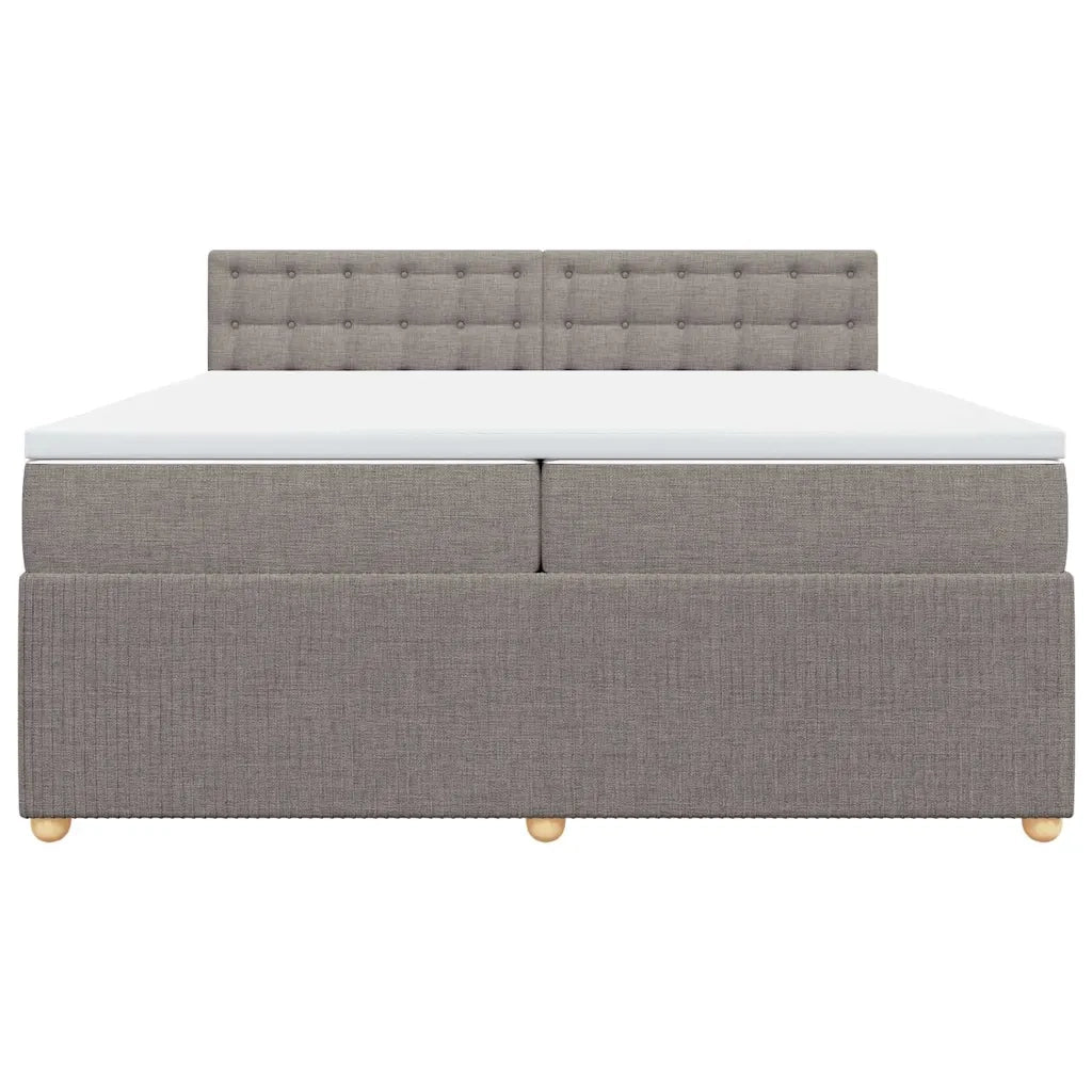 Giroletto a Molle con Materasso Tortora 200x200 cm in Tessuto 3287581