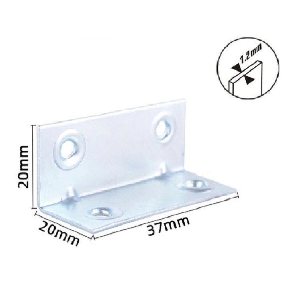 Trade Shop - Set 4 Pz Lastrine Lastrina Ad Angolo Angolare 37x20x20x1.2 Mm Viti Mobili 57127 -