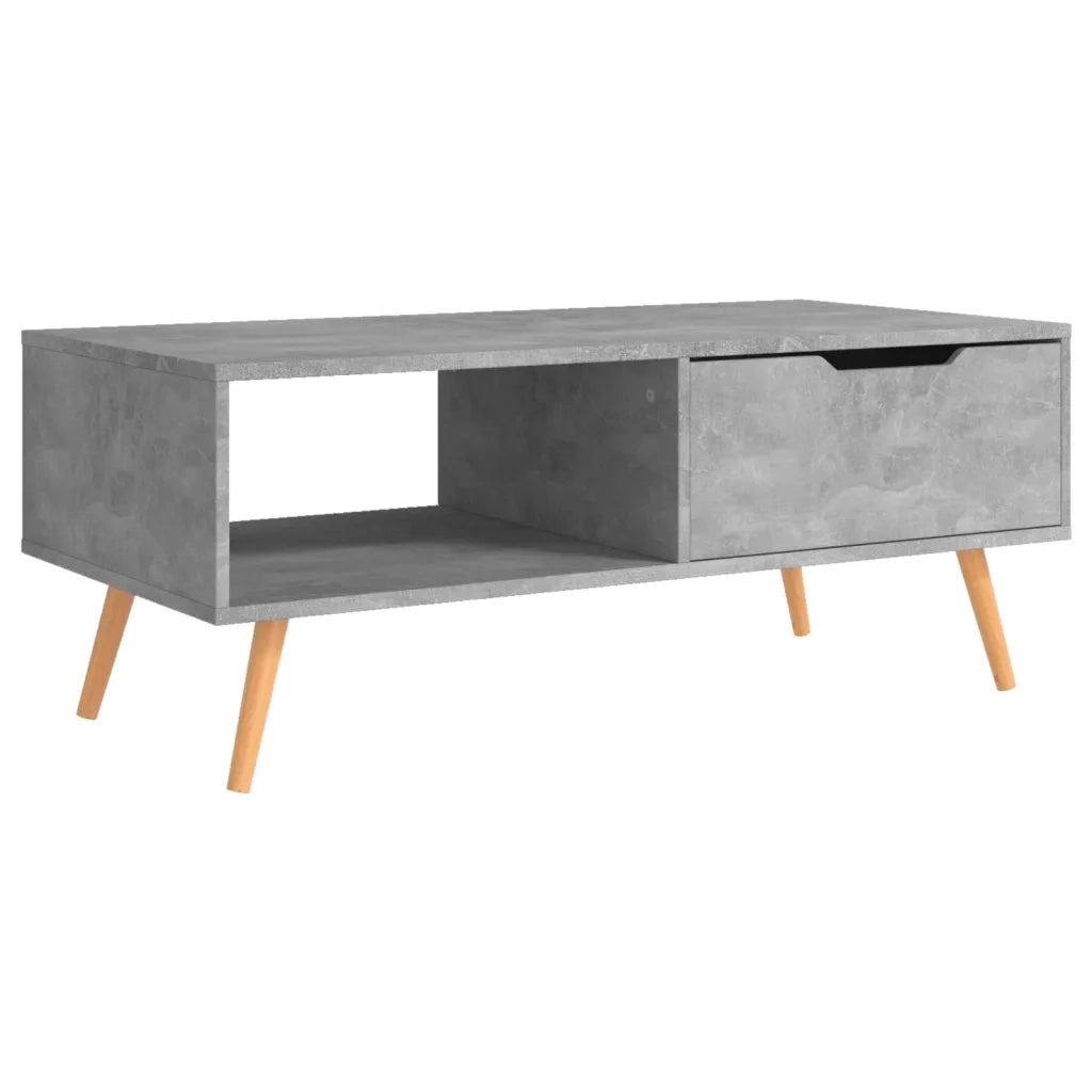 Tavolino da CaffÃ¨ Grigio Cemento 100x49,5x43 cm in Truciolato