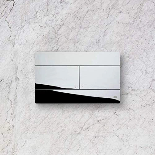 Placca dual cassetta incasso doppio scarico slim cromata 659044 Oli
