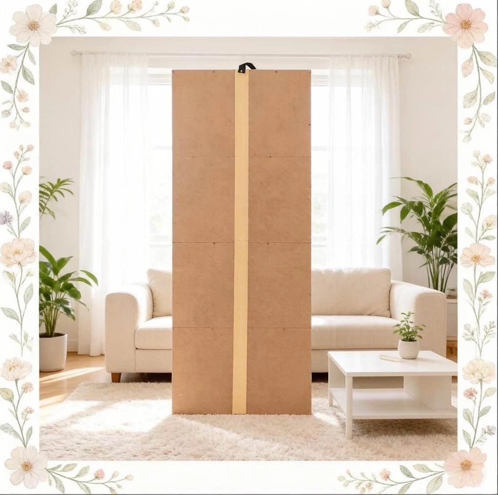 Libreria 50x30x118 cm in MDF bianco， 6 scomparti， salvaspazio verticale