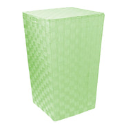 Cesto Portabiancheria in poliestere verde chiaro quadro cm 33x33xh53