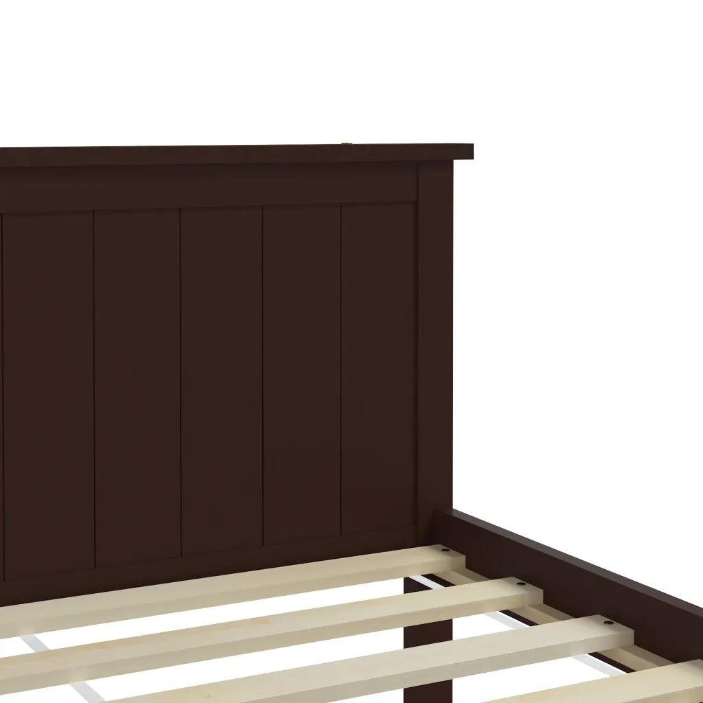Giroletto Marrone Scuro in Legno Massello di Pino 160x200 cm 322199
