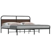 Giroletto senza Materasso in Metallo-Struttura Letto Rovere Marrone 180x200 cm 342202