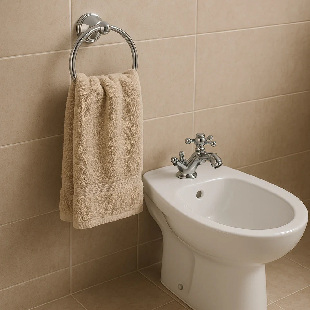 Set Accessori Bagno 6 Pezzi Cromato Vetro Satinato Completo Arredo Bagno 52919