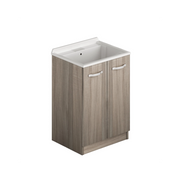 Lavatoio in legno 61x50 due ante colore olmo