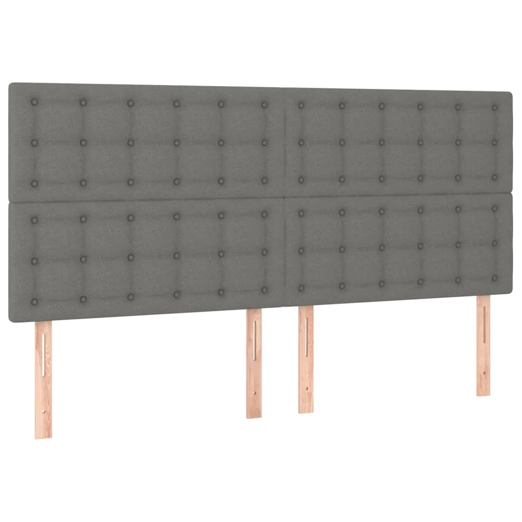 Giroletto a Molle con Materasso Grigio Scuro 160x200 cm Tessuto 3132322