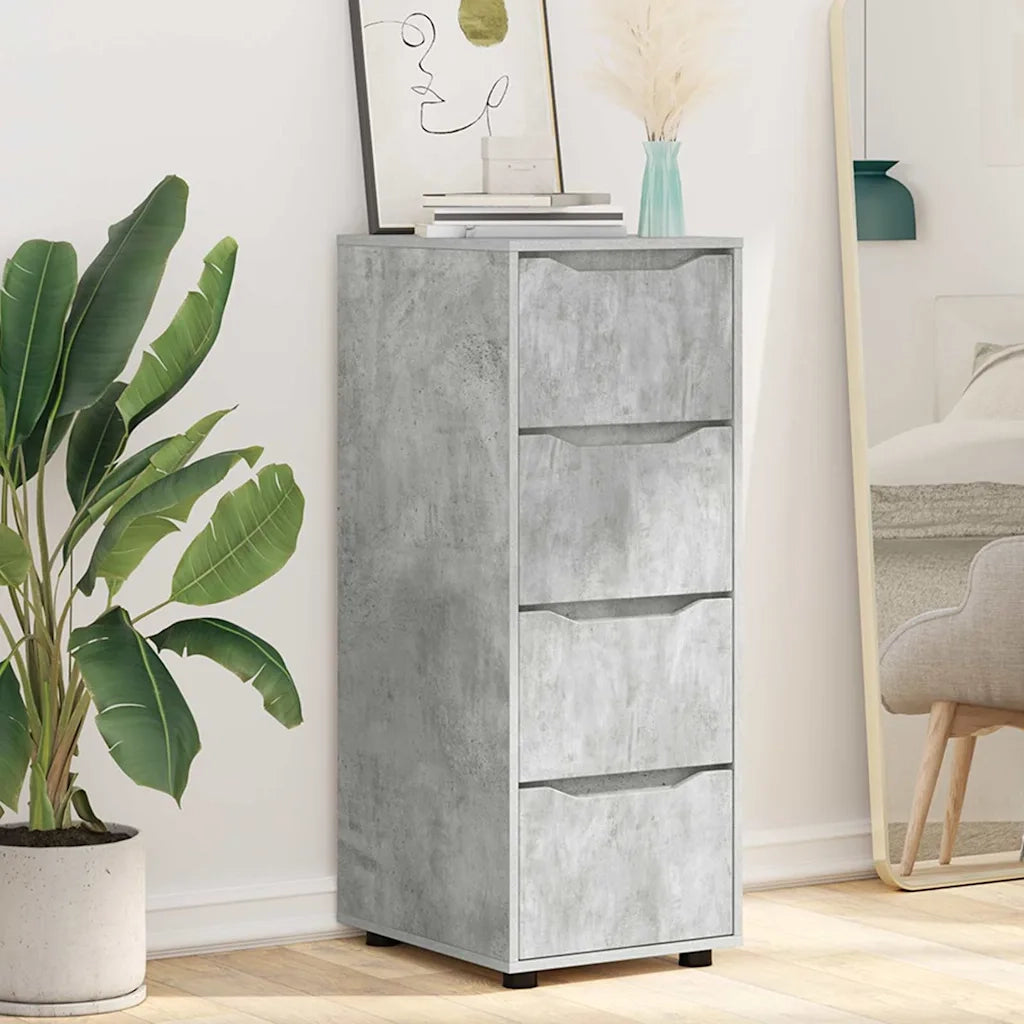 Armadio Grigio cemento 40 x 48 x 105 cm Legno multistrato