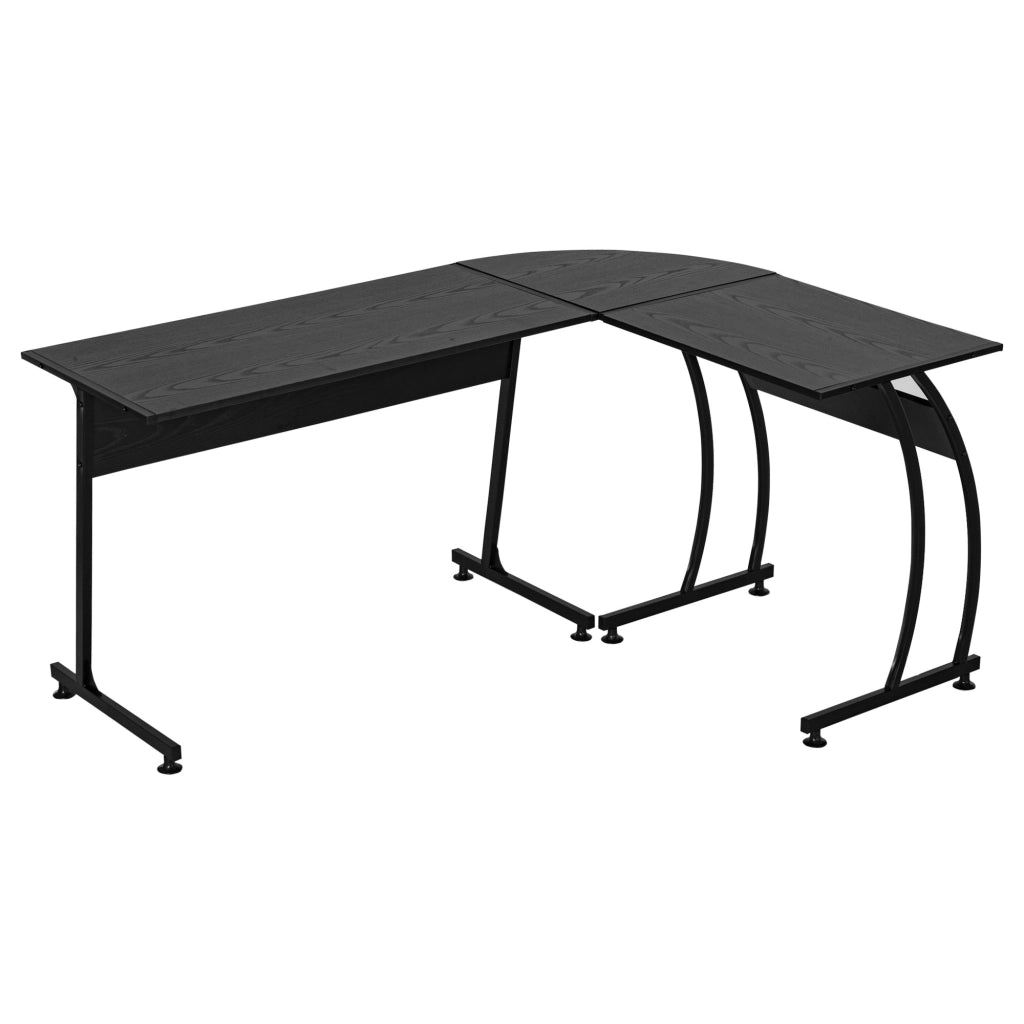 Scrivania angolare per ufficio ¨C zephmum ¨C nera 112.5x152x74 cm