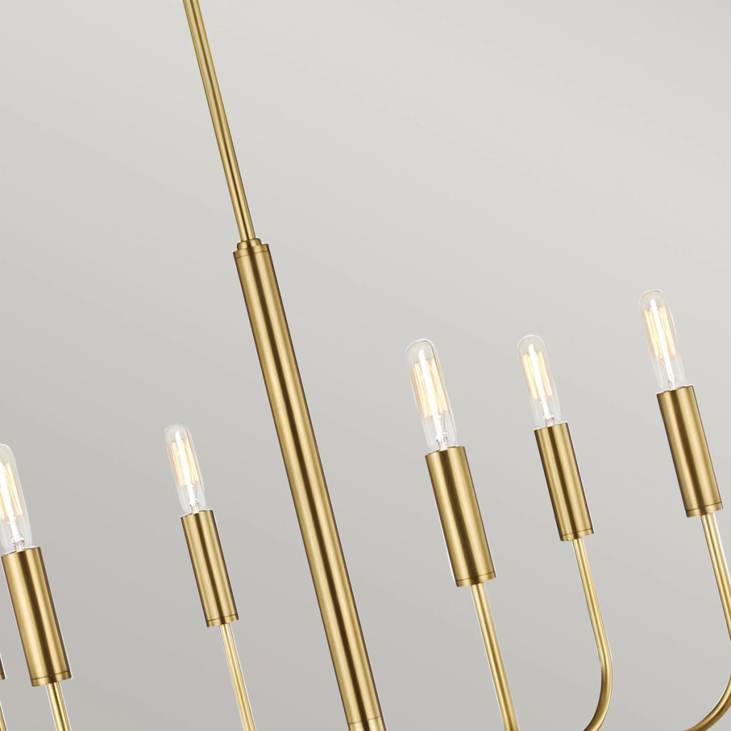 Lampadario sospeso Brianna Feiss ottone ossidato 6 luci