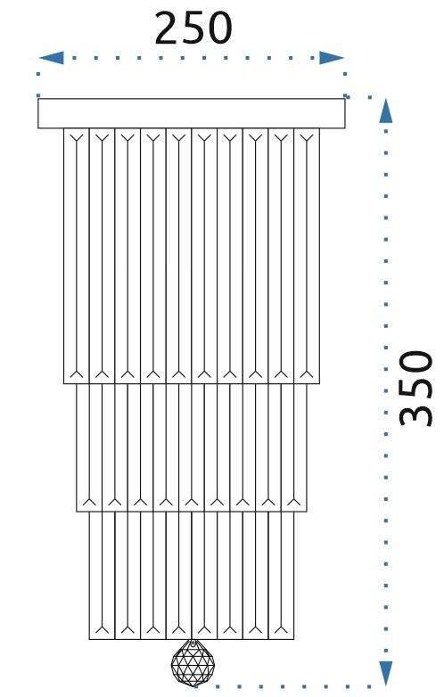 Lampada Cristallo Plafone APP787-3C