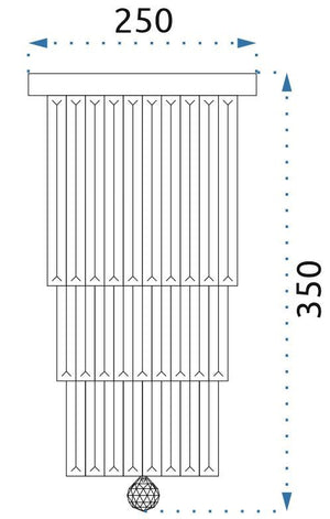 Lampada Cristallo Plafone APP787-3C