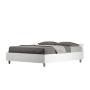 BS COM Letto matrimoniale francese senza rete 140x190 bianco frassino