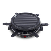 Raclette elettrica con grill antiaderente 28 cm, 6 persone 800W per sciogliere formaggio e grigliare carne - Sogo