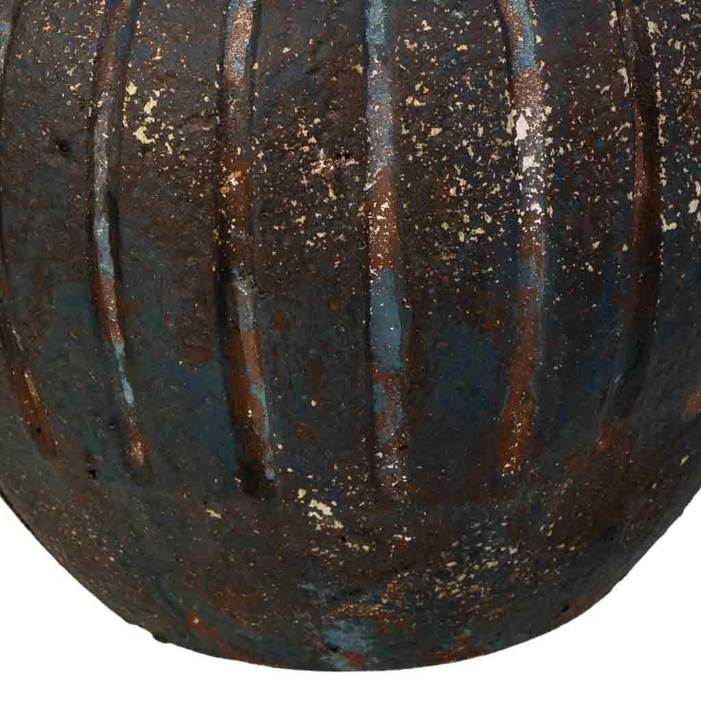 Vaso invecchiato marrone scuro 28.5x28.5x30.5h cm