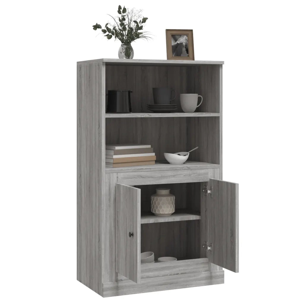 Credenza | Madia | Buffet da pranzo | Armadio da pranzo Grigio Sonoma 60x35,5x103,5 cm in Legno Multistrato
