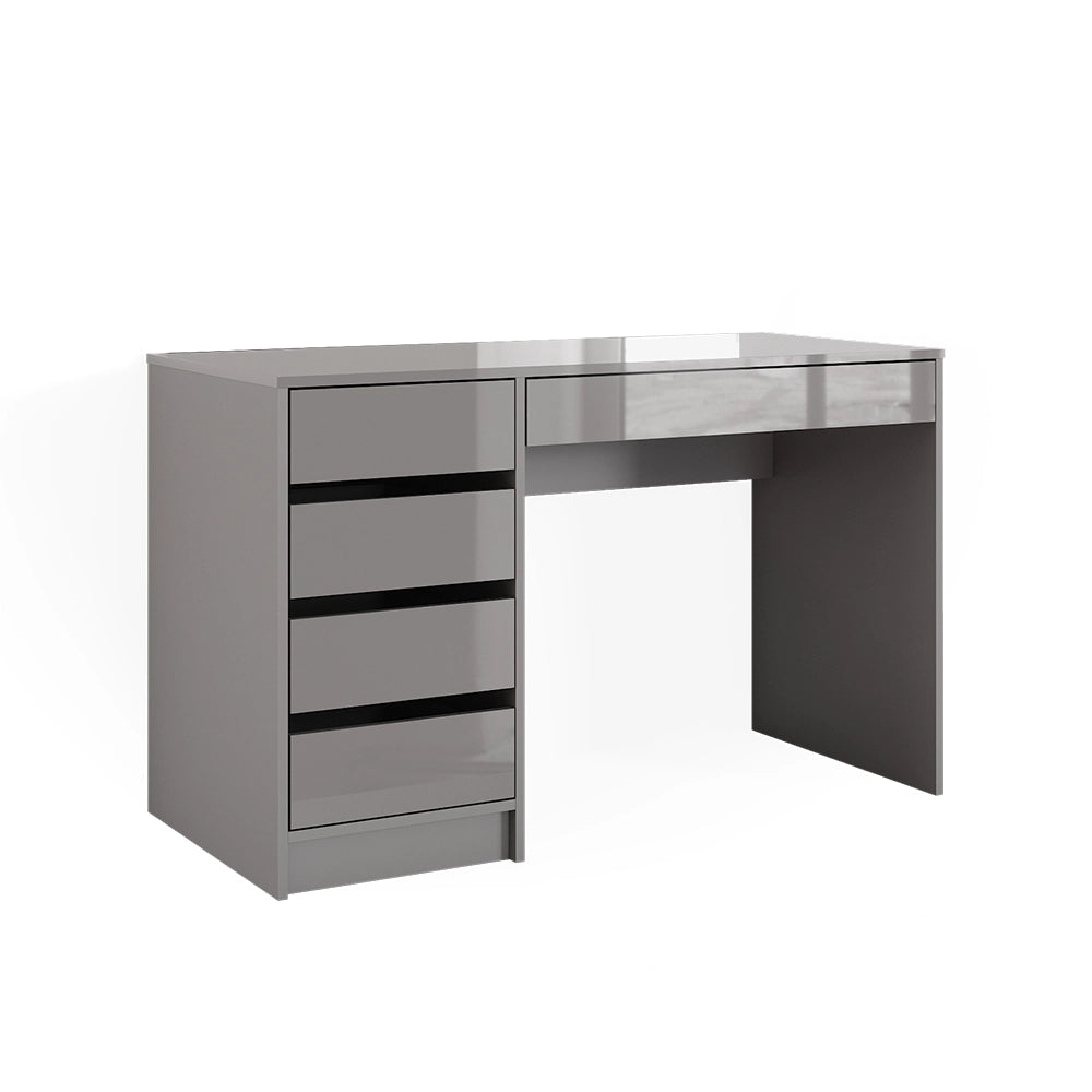 Vicco Scrivania Grigio lucido 55 x 120 cm con cassetti