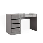 Vicco Scrivania Grigio lucido 55 x 120 cm con cassetti