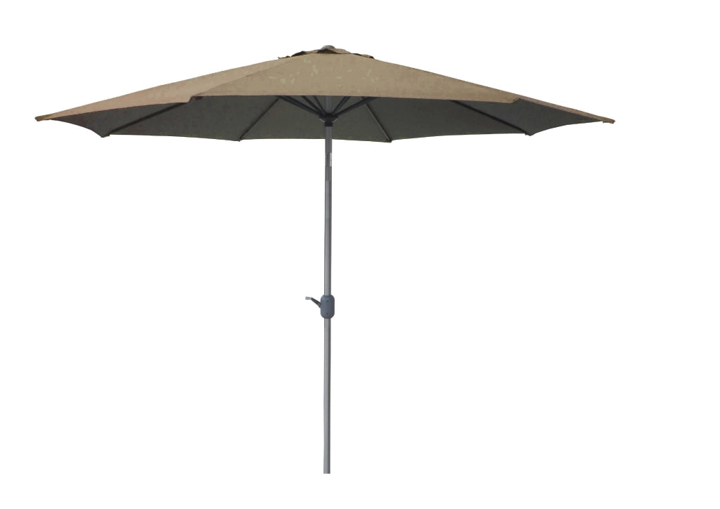 Ombrellone da Giardino Ø3x2,4 m Palo Ø38 mm in Acciaio Copertura Tortora