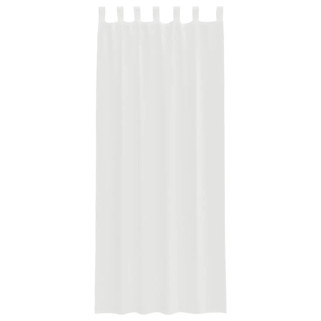 Tende in Voile con Passanti 2 pz Bianco 140x260 cm 4102335