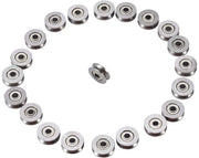 Supporti a Rotolamento a V - 20 Pezzi - Sostenibili e affidabili - 3x12x4mm - Acciaio di Carbonio - Per applicazioni DIY - Per supporti di Router