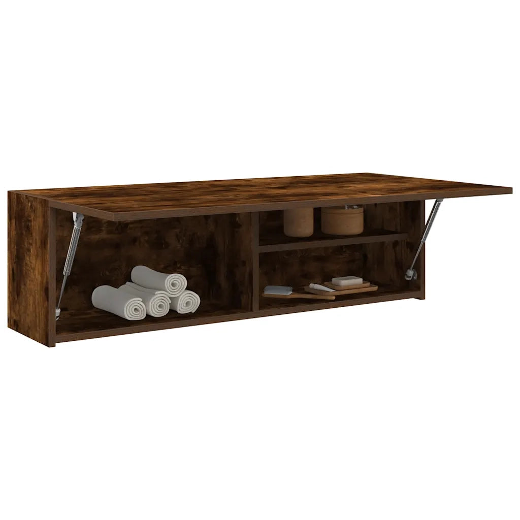 Armadietto Bagno Rovere Fumo 100x25x30 cm in Truciolato 860098