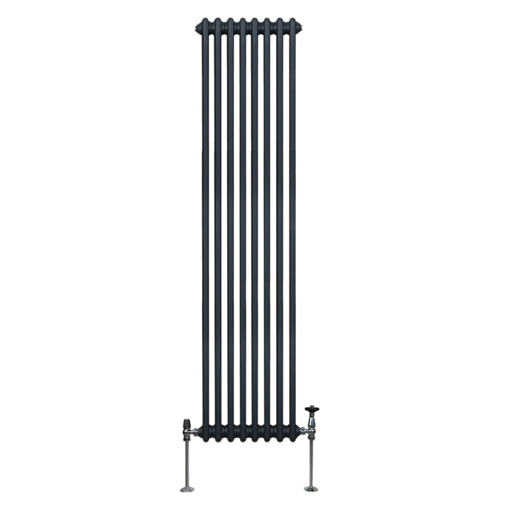 Termosifone Radiatore a 2 colonne per riscaldamento centralizzato verticale Grigio Antracite 180x38cm