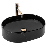 Lavabo Da Appoggio Rea Nadia 50 Black Stone