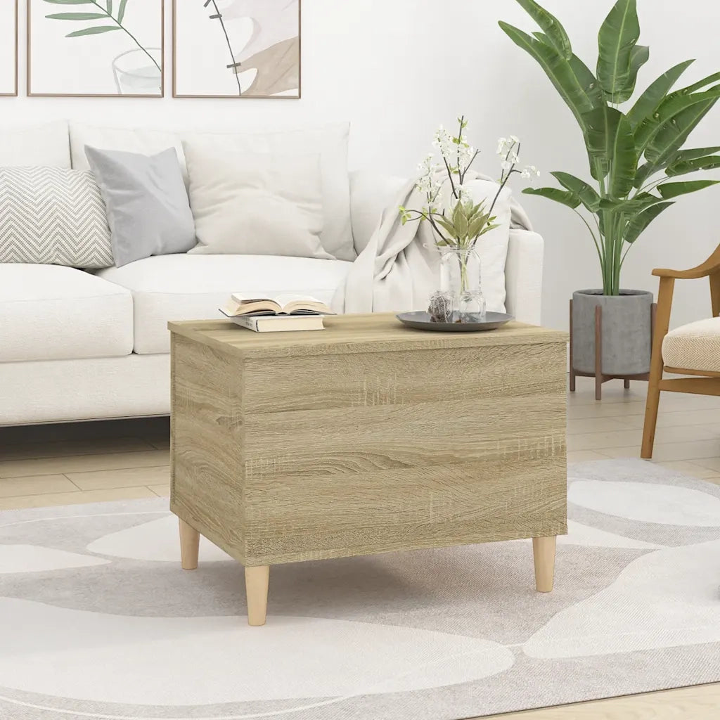 Tavolino Salotto Rovere Sonoma 60x44,5x45 cm Legno Multistrato cod mxl 20939