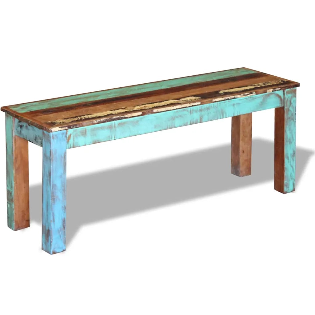 Panca-Sgabello in Legno Massello di Recupero 110x35x45 cm 362804