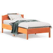 Giroletto con Testiera Marrone Cera 75x190 cm Massello Pinocod mxl 86861