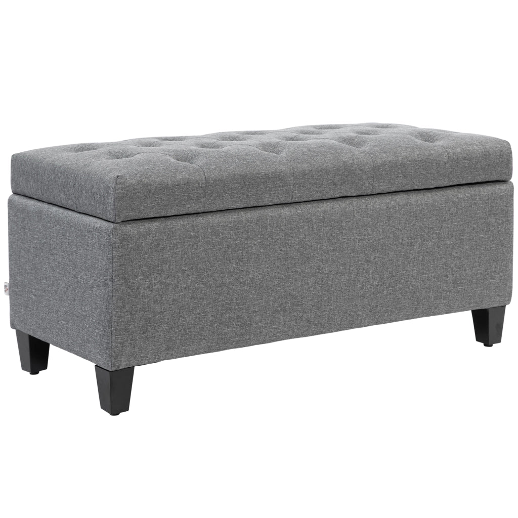 Divanetto 2 posti con cassetti ¨C Zephmum ¨C Grigio chiaro 100x40x44