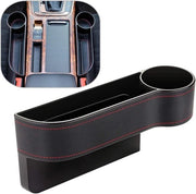 Organizzatore di console premium in pelle PU tra i sedili anteriori, contenitore per borse e accessori, console per auto con contenitore per bicchieri, portabebè per la guida.