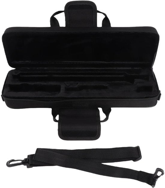 Borsa per Flauto a Tromba - Cassetto Rigido - Scatola Leggera - Cinturino Regolabile - 39x12x7cm - Tessuto Oxford Sostenibile - Tasca per Flauto