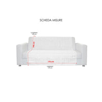 Copridivano a Fascia 3 Posti 175x190 cm in Microfibra Doubleface Marrone/Panna