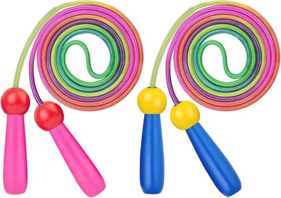Tessuto per giardinaggio 25 m regolabile per bambini con manico in legno - Disegno arcobaleno